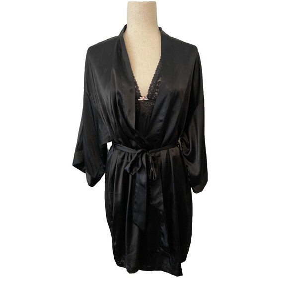 VICTORIA'S SECRET The LACIE & Robe Set Size L BABYDOLL NIGHTIE CHEMISE LINGERIE - Picture 5 of 16